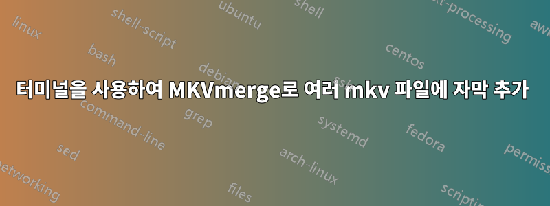 터미널을 사용하여 MKVmerge로 여러 mkv 파일에 자막 추가