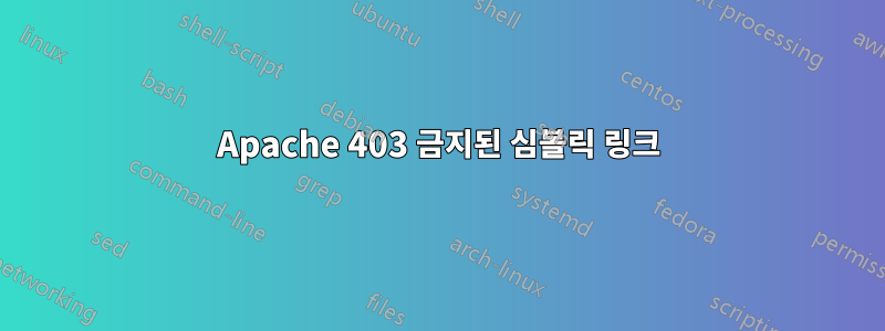 Apache 403 금지된 심볼릭 링크