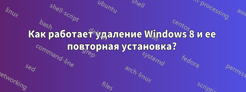 Как работает удаление Windows 8 и ее повторная установка?