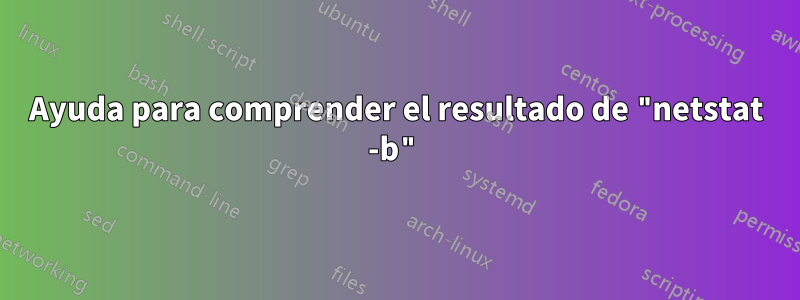 Ayuda para comprender el resultado de "netstat -b"