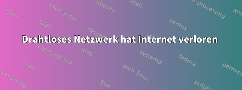 Drahtloses Netzwerk hat Internet verloren