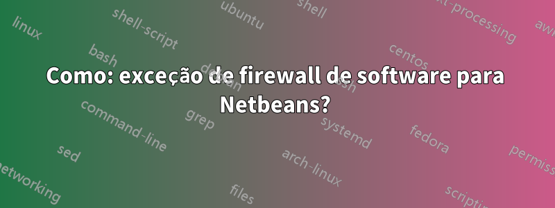 Como: exceção de firewall de software para Netbeans?