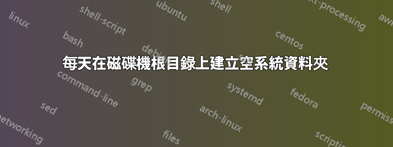 每天在磁碟機根目錄上建立空系統資料夾