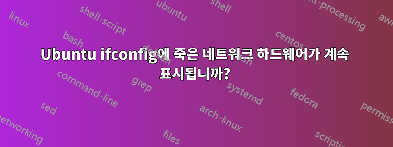 Ubuntu ifconfig에 죽은 네트워크 하드웨어가 계속 표시됩니까?