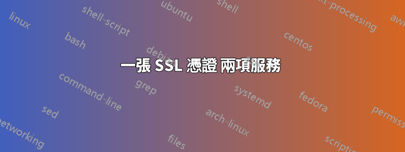 一張 SSL 憑證 兩項服務