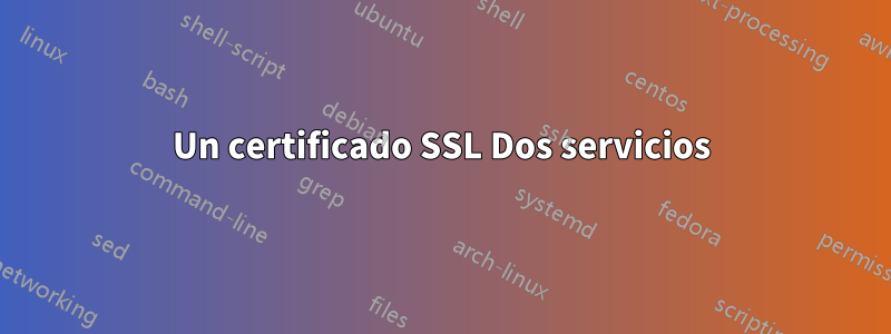 Un certificado SSL Dos servicios