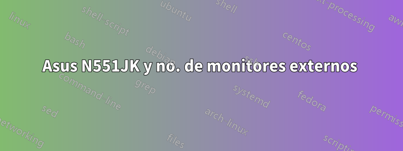 Asus N551JK y no. de monitores externos