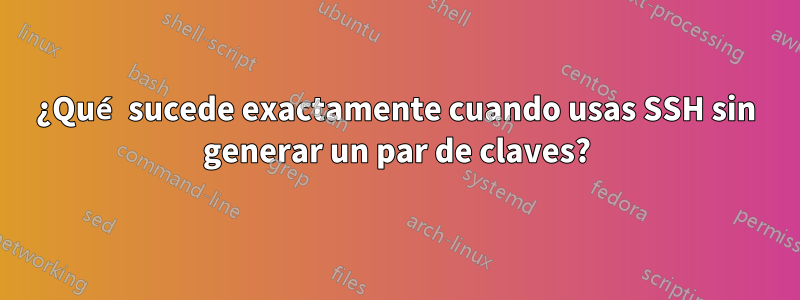 ¿Qué sucede exactamente cuando usas SSH sin generar un par de claves?