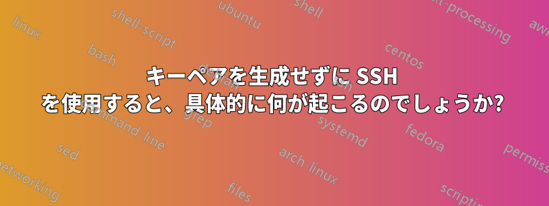 キーペアを生成せずに SSH を使用すると、具体的に何が起こるのでしょうか?