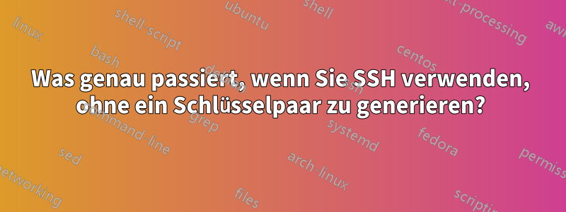 Was genau passiert, wenn Sie SSH verwenden, ohne ein Schlüsselpaar zu generieren?