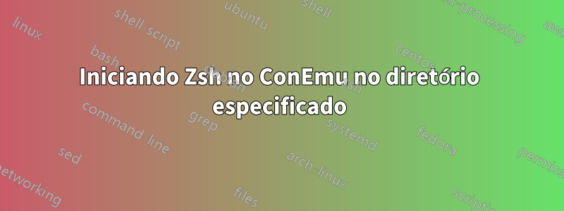 Iniciando Zsh no ConEmu no diretório especificado