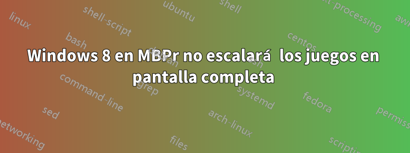 Windows 8 en MBPr no escalará los juegos en pantalla completa