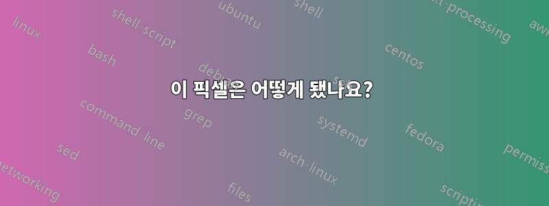 이 픽셀은 어떻게 됐나요?