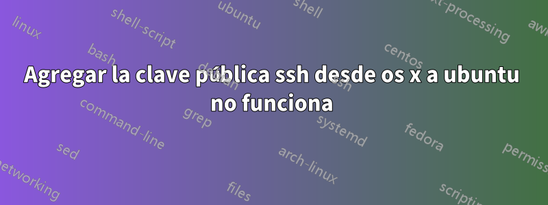 Agregar la clave pública ssh desde os x a ubuntu no funciona