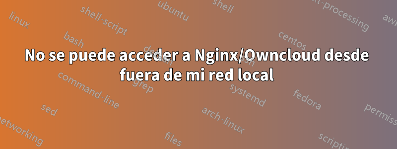 No se puede acceder a Nginx/Owncloud desde fuera de mi red local