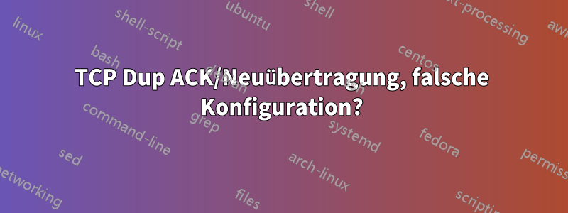 TCP Dup ACK/Neuübertragung, falsche Konfiguration?