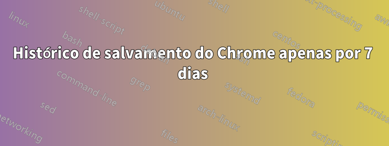 Histórico de salvamento do Chrome apenas por 7 dias