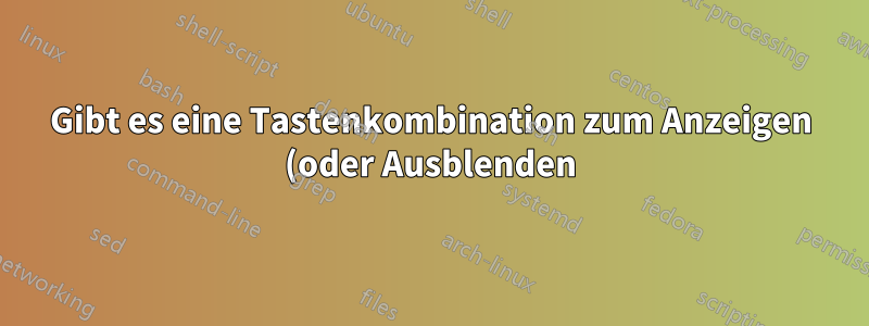 Gibt es eine Tastenkombination zum Anzeigen (oder Ausblenden) aller Zeichen in Notepad++?