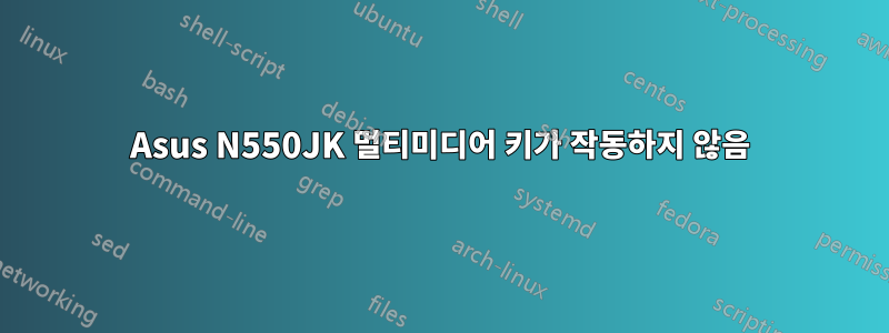 Asus N550JK 멀티미디어 키가 작동하지 않음