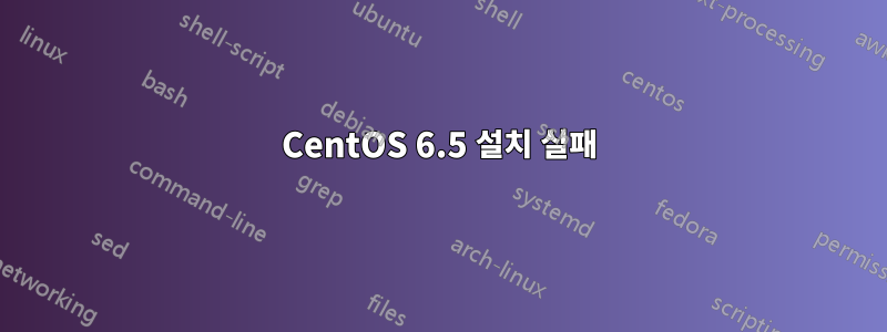 CentOS 6.5 설치 실패