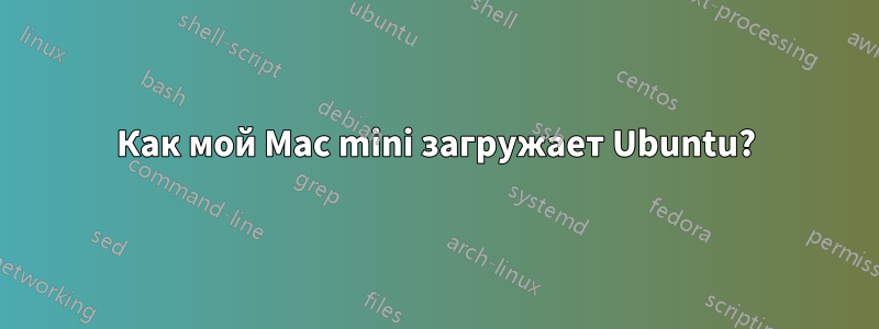 Как мой Mac mini загружает Ubuntu?