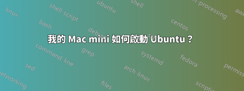 我的 Mac mini 如何啟動 Ubuntu？