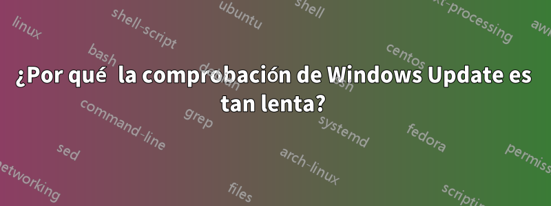 ¿Por qué la comprobación de Windows Update es tan lenta?