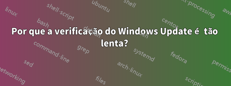 Por que a verificação do Windows Update é tão lenta?