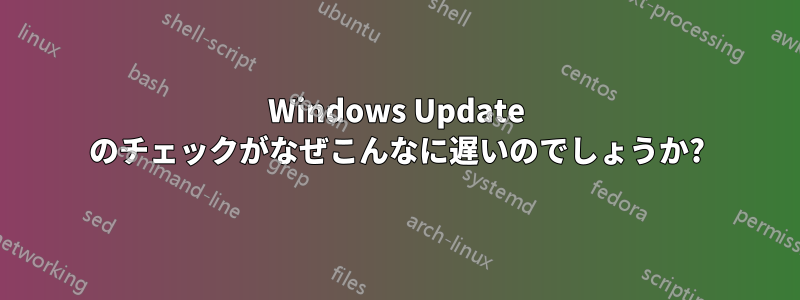 Windows Update のチェックがなぜこんなに遅いのでしょうか?