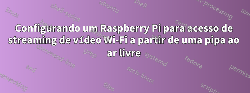 Configurando um Raspberry Pi para acesso de streaming de vídeo Wi-Fi a partir de uma pipa ao ar livre