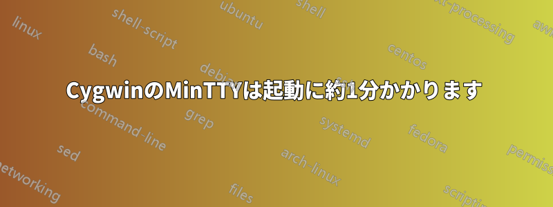 CygwinのMinTTYは起動に約1分かかります