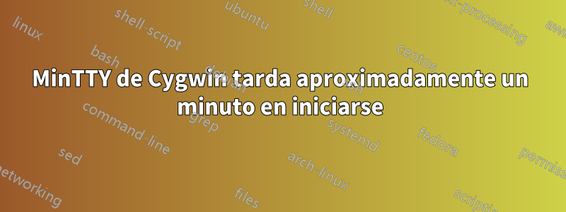 MinTTY de Cygwin tarda aproximadamente un minuto en iniciarse