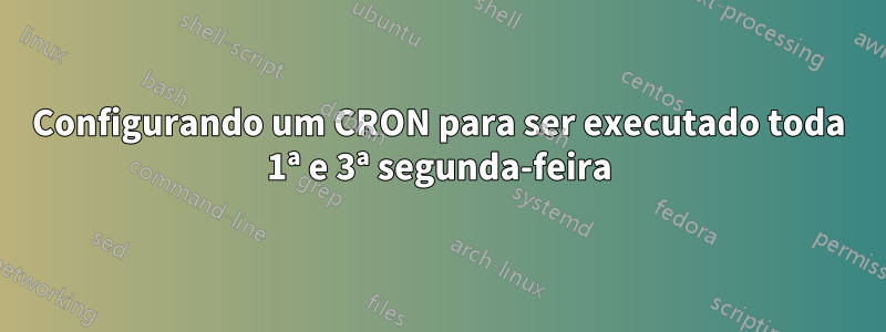 Configurando um CRON para ser executado toda 1ª e 3ª segunda-feira