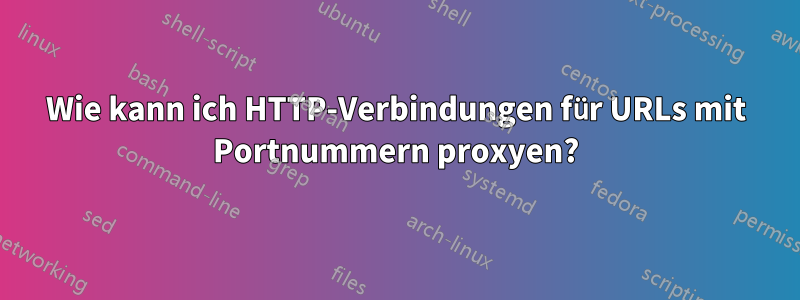 Wie kann ich HTTP-Verbindungen für URLs mit Portnummern proxyen?