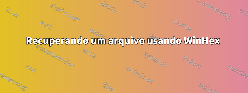 Recuperando um arquivo usando WinHex