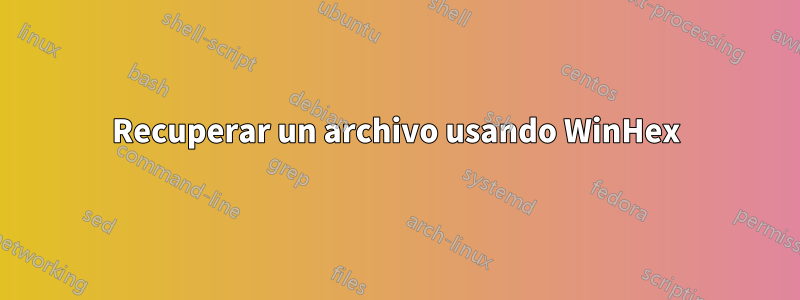 Recuperar un archivo usando WinHex