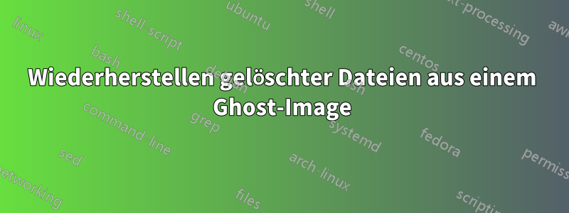 Wiederherstellen gelöschter Dateien aus einem Ghost-Image