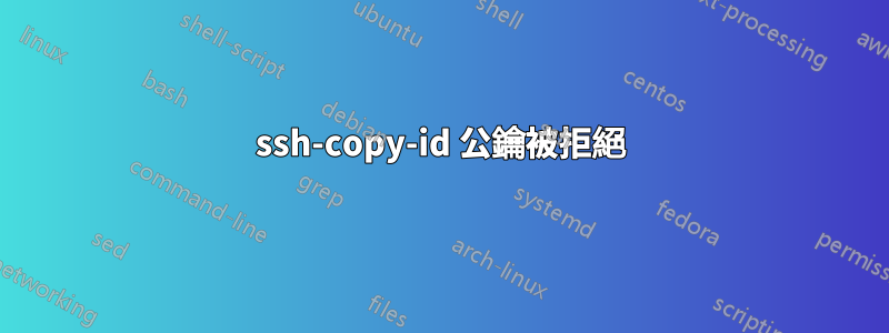 ssh-copy-id 公鑰被拒絕