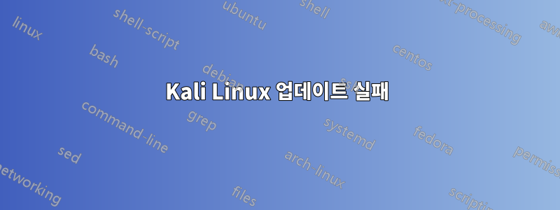 Kali Linux 업데이트 실패