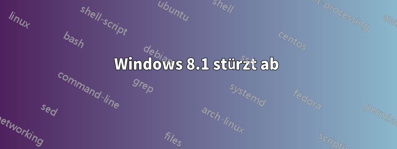 Windows 8.1 stürzt ab