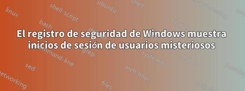 El registro de seguridad de Windows muestra inicios de sesión de usuarios misteriosos