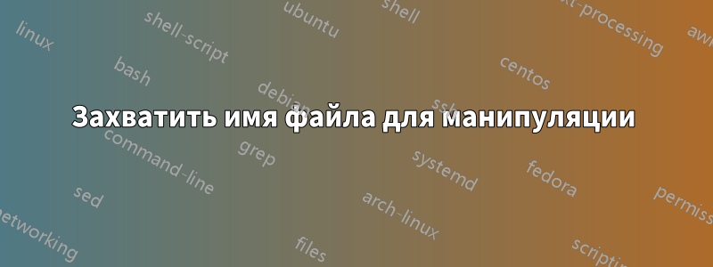 Захватить имя файла для манипуляции