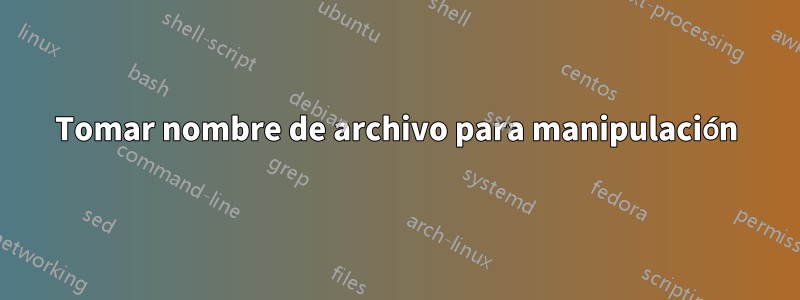 Tomar nombre de archivo para manipulación