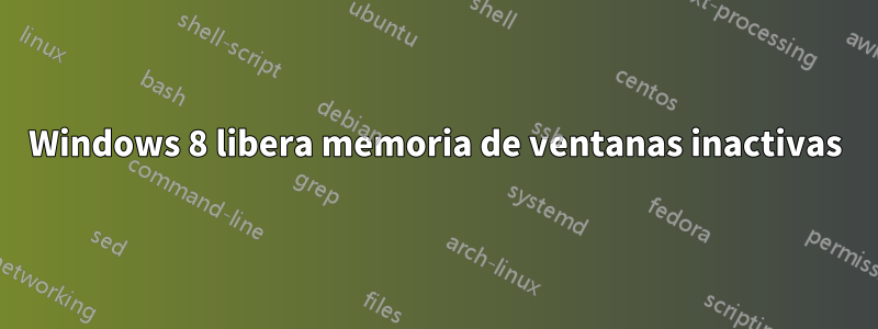 Windows 8 libera memoria de ventanas inactivas