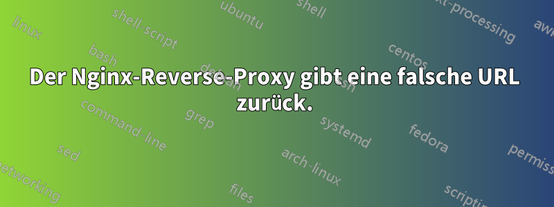 Der Nginx-Reverse-Proxy gibt eine falsche URL zurück.