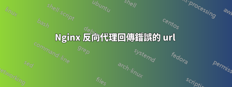 Nginx 反向代理回傳錯誤的 url