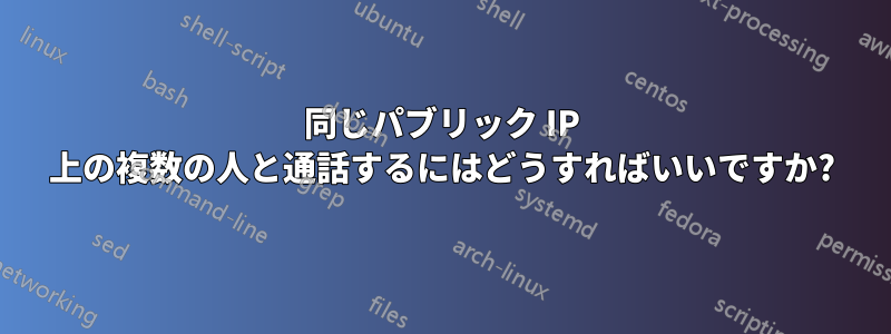 同じパブリック IP 上の複数の人と通話するにはどうすればいいですか?