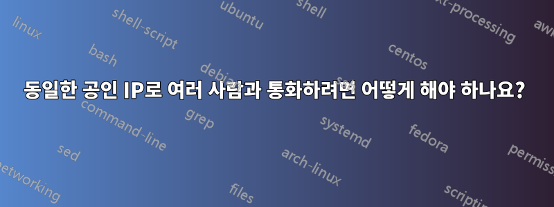 동일한 공인 IP로 여러 사람과 통화하려면 어떻게 해야 하나요?