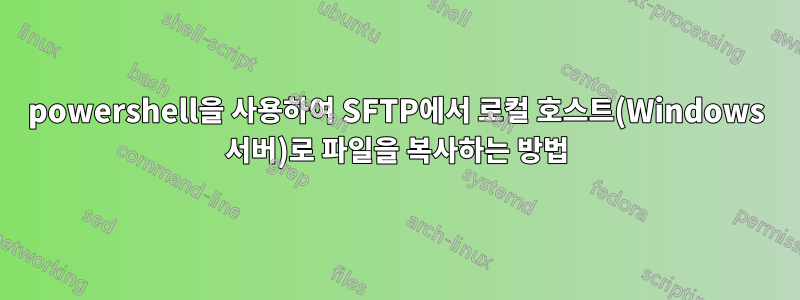 powershell을 사용하여 SFTP에서 로컬 호스트(Windows 서버)로 파일을 복사하는 방법