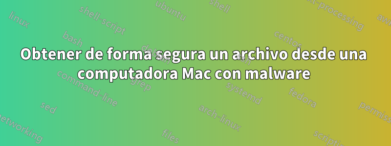 Obtener de forma segura un archivo desde una computadora Mac con malware